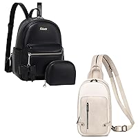 Eslcorri Mini Backpack Purse + Sling Bag for Women Trendy - Crossbody Fanny Packs for Women Leather Multipurpose Cross Body Belt Chest Bag