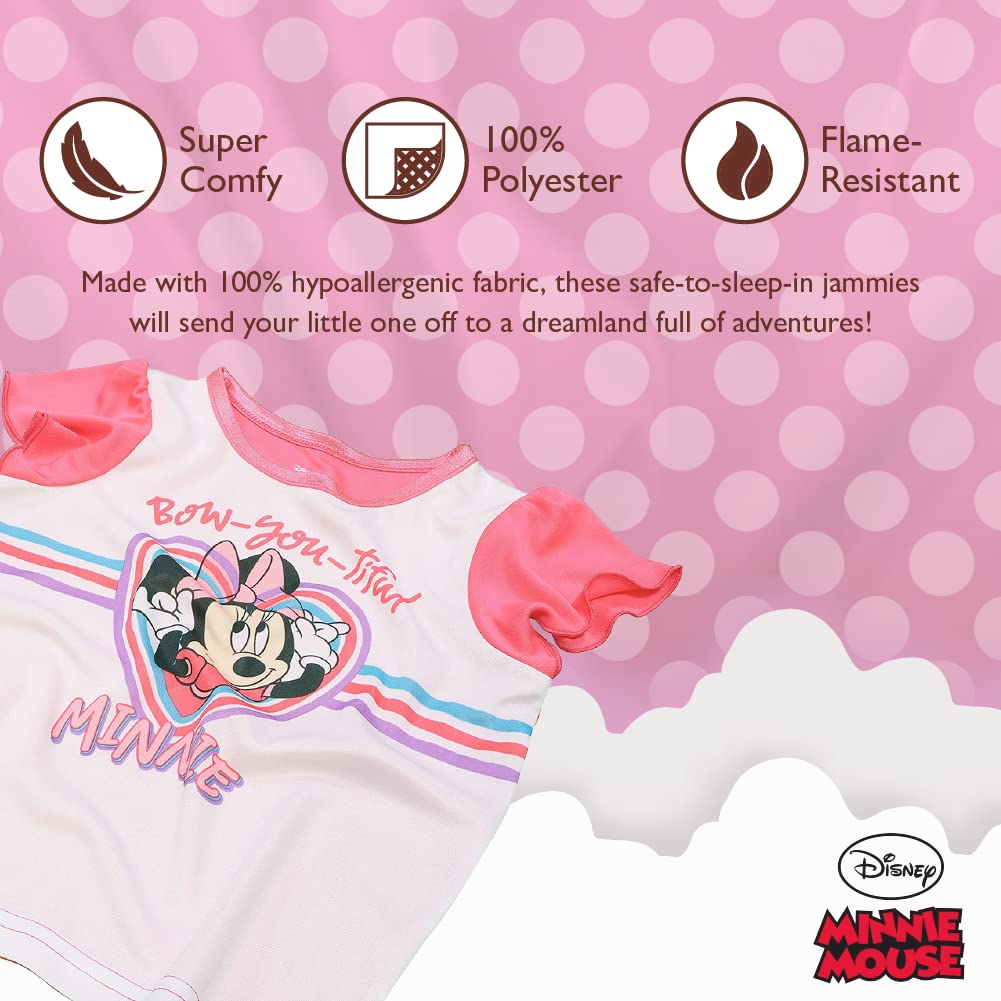 Disney Girls' Little Minnie Mouse Pajama Set