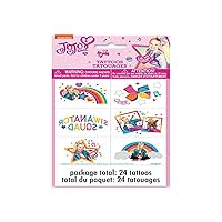 Unique JoJo Siwa Assorted Temporary Tattoos (Pack of 24) - Multicolor Designs Party Favors & Giveaways