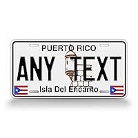 Personalized Puerto Rico Classic License Plate PR Replica Custom Text Isla Del Encanto Auto Tag