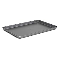 Heavy Duty Nonstick Bakeware Carbon Steel Baking Sheet or Cookie Sheet with Quick Release Coating, Manufactured without PFOA, Dishwasher Safe, Oven Safe, 15-Inch x 10-Inch, Gray