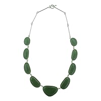 NOVICA Handmade .925 Sterling Silver Jade Pendent Necklace Artisan Crafted Jewelry in Green Pendant Guatemala Cypress 'Mint Green B'olom'