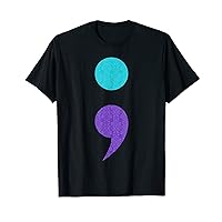 Cool Art Of Semicolon Sign For Suicide Prevention Awareness T-Shirt