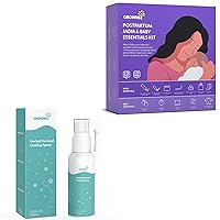 Postpartum Recovery Essentials Kit for Mom and Baby & Herbal Perineal Cooling Spray