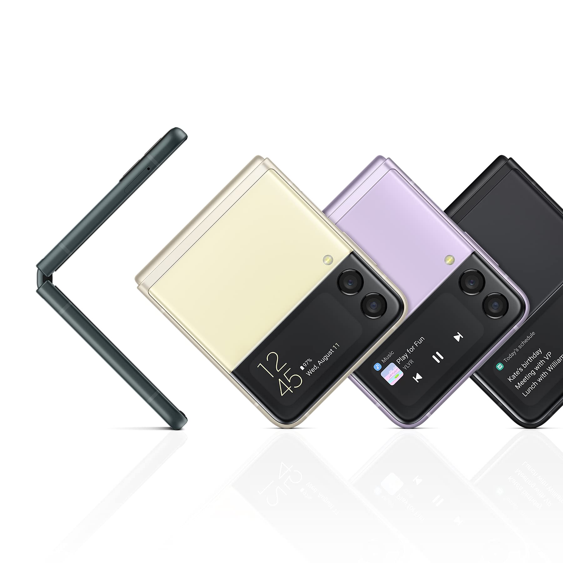 SAMSUNG Galaxy Z Flip 3 5G Cell Phone, Factory Unlocked Android Smartphone, 128GB, Flex Mode, Super Steady Camera, Ultra Compact, US Version, Phantom Black