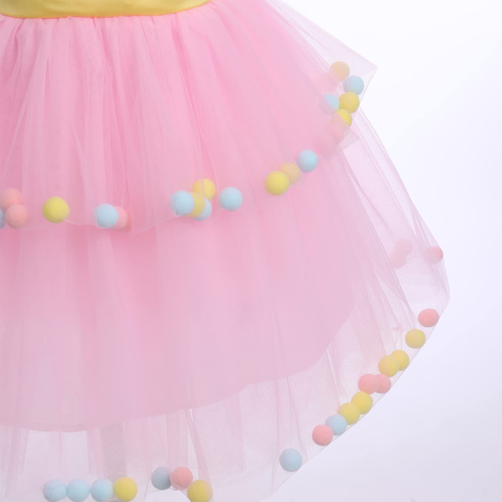 IDOPIP Carnival Circus Costume for Kids Baby Girls Romper Tutu Dress Princess Birthday Party Dress up with Headband Outfit