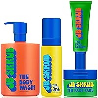 Teen Boys and Tween Complete Skincare Set: Face Wash, Body Wash, Face Pads & Face Lotion - Boost Confidence - Hello Radiance, Goodbye Grease