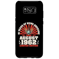 Galaxy S8+ 61st Birthday Vintage Guitarist Guitar Lovers August 1962 Case