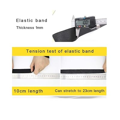 1-inch By 10 Yards Black Knit Heavy Stretch High Elasticity Elastic