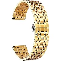 316L Stainless Steel Watch Band High End Replacement Watch Band 6 Color For Women Men Gold, Silver, Black, Rose Gold, Gold Ton