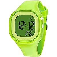findtime Digital Sports Watch Silicone Strap Square 5ATM Waterproof Wristwatches with Stopwatch Date Alarm Light Teenager Watches Women Men Digital Watch Sporty