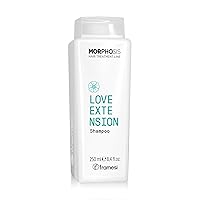 FRAMESI Morphosis Love Extension Shampoo 8.4 fl oz, Shampoo for Hair Extensions and Wigs, Natural Ingredients, Gently Cleanses and Hydrates, Color Safe
