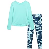 Eddie Bauer Kids 2-Piece Activewear, Athletic Sets Clothes for Girls - Moisture-Wicking Leggings and Top