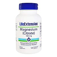 Life Extension Magnesium Citrate Vegetarian Capsules, 100 Count