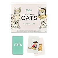 Ridley’s Costume Cats Memory Game – Includes 50 Matching Cards and Instructions – Memory Card Game Featuring Well-Dressed Cats – Fun for All Ages, Makes a Great Gift Idea