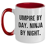 Funny Gifts for Umpires - Umpire By Day. Ninja By Night. Gifts for Umpires - Two Tone Coffee Mug - Mother's Day Funny Gifts