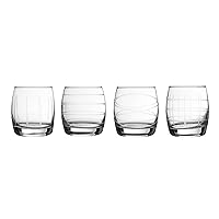Trinkware Metro Set of 4 Double Old Fashioned Glasses for Water Wine Juice Champagne and More, 2x2x2, Clear
