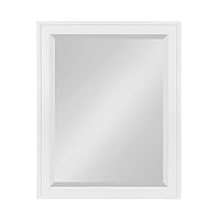 Bosc Framed Decorative Rectangle Wall Mirror, 21.5x27.5, White
