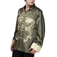 Mens Oriental Tai Chi Kung Fu Tang East Asian Chinese Top Jacket Coat