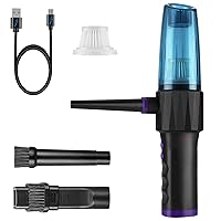 Compressed Air Duster 2-in-1 Vacuum,10000mAh Rechargeable Cordless Electric Air Blower with Light, 8000Pa/60000RPM Replaces Compressed Air Cans for Computer Keyboard Cleaning Handheld Car Duster