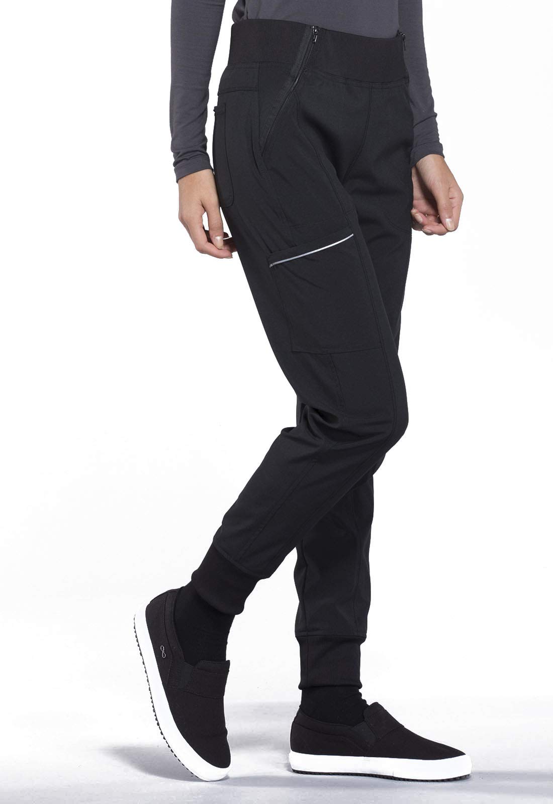 Jogger Scrub Pants for Women 4-Way Stretch with Mid Rise, Cargo Pocket, Superior Performance, and Comfort CK110A