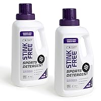 2Toms StinkFree Sports Laundry Detergent, Fragrance Free, Odor Eliminator for Athletic Clothes and Gear, 30 Ounces, 2 Bottles