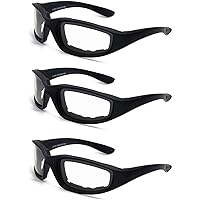 OWL Protective Polycarbonate Motorcycle Riding Goggle Glasses 3 Pack Set