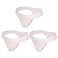 Andongnywell 3 Pack Pseudo-girl panties one-piece T-shaped hidden JJ panties panties CCOS panties fake vagina (Natural,Small)