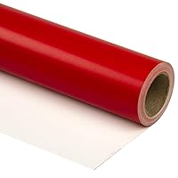 RUSPEPA Red Wrapping Paper Solid Color for Wedding, Birthday, Shower, Congrats, and Holiday - 30 inches x 32.8 feet