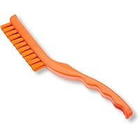 SPARTA Detail Brush Grout Brush, Crevice Brush with Hanging Hole for Bathroom, Kitchens, Countertop, Plastic, 9 Inches, Orange
