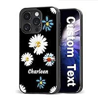 Cute Personalized Daisy Flower for Girly Cases for iPhone All Models,Smiley Face Flowers Phone Case for Girls Duty Rugged Shockproof Hard PC Soft Silicone Protective Phone Case