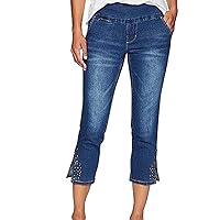 JAG Women's Petite Naomi Pull on Crop with Studs
