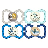 MAM Air Day & Night Baby Pacifier, for Sensitive Skin, Glows in The Dark, 16+ Months, Baby Boy, 4 Count