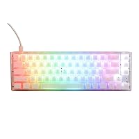 Ducky One 3 SF Aura Clear White 65% Hotswap RGB LED Double Shot PBT Mechanical Keyboard Cherry MX Silent Red