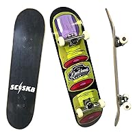 Skateboard for Beginners & Pro | Pre-Assembled Complete Skateboard for Boys, Girls, Kids, Teens, and Adults | 32 Inch 7 Layer Maple (Frank’s Finger)