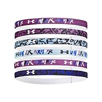Under Armour Girls Graphic Headbands 6-Pack, (573) Mystic Magenta/Mystic Magenta/Water, One Size Fits All