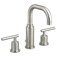 American Standard 2064831.295 Serin Widespread High-Arc Bathroom Sink Faucet with Metal Pop-Up Drain, Brushed Nickel