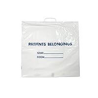 Dukal PB01C Dawn Mist Plastic Handle Patient Belonging Bag, +3.5
