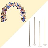 TEKXYZ Gold Balloon Stand Set of 4 And Balloon Arch Stand Kit Combo Pack, Ideal For Party Decorations