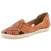 Womens 106 Light Brown Authentic Mexican Huarache Platform Sandals Leather Closed