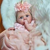 Real Reborn Baby Dolls Girl, 19 inch Realistic Girl Newborn Babies Soft Body Real Life Silicone Baby Dolls Life Like Reborn Baby Doll for Toddler Kids Toys Gifts Age 3+