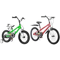 Royalbaby Freestyle Kids Bike Boys Girls 16 Inch BMX Childrens Bicycle with Training Wheels & Kickstand for Ages 4-7 Years Freestyle Kid’s Bike for Boys and Girls