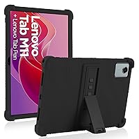 ATOOZ for Lenovo Tab M11 Case 11 Inch 2023,Soft Silicone Kids Case for Lenovo Tab M11 Tablet (TB330FU) Lenovo Xiaoxin Pad 2024 TB331FC with Stand - Black
