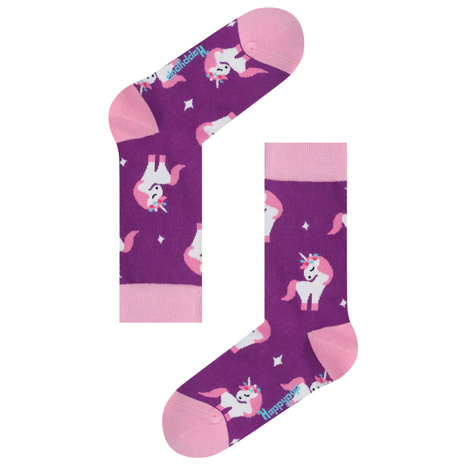 Zmart Funny Girls Socks Kids Unicorn Socks Silly Animal Llama Food Teeth Socks Gift Box 1-10 Years