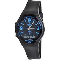 Casio Men's AW90H-2BV Black Resin Quartz Watch with Black Dial