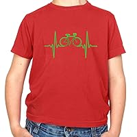 Cycling Heartbeat Monitor - Childrens/Kids Crewneck T-Shirt