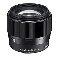 Sigma 56mm for E-Mount (Sony) Fixed Prime Camera Lens, Black (351965)
