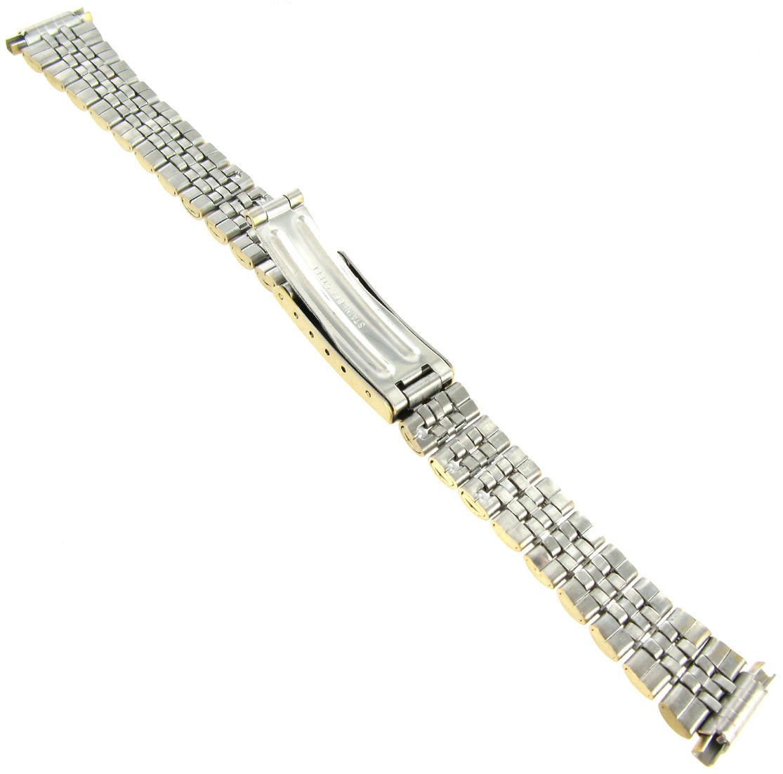 10-14mm Speidel Express Gold Tone Buckle Stainless Steel Watch Band 277YR