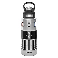 Tervis Star Wars Lightsaber Detail Triple Walled Insulated Tumbler Travel Cup Keeps Drinks Cold, 32oz Wide Mouth Bottle, Stainless Steel