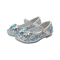 Sparkle Shoes Ballet Flats for Girls Leather Princess Party Girls Shoes Soft and Wear-Resistant for Wedding Flower Girl